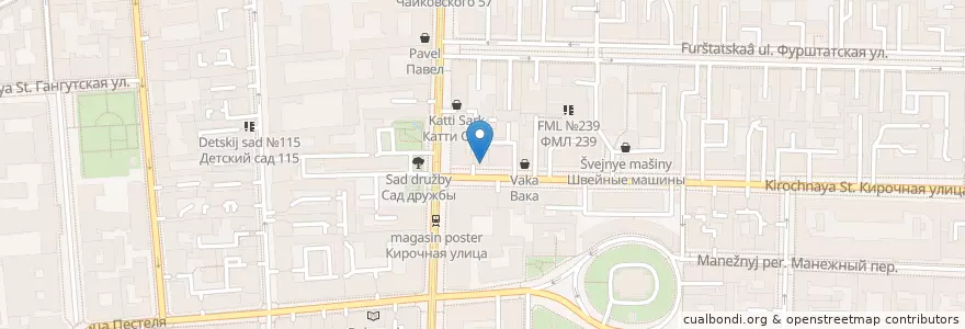 Mapa de ubicacion de PortWein en Russia, Северо-Западный Федеральный Округ, Oblast' Di Leningrado, San Pietroburgo, Центральный Район, Литейный Округ.