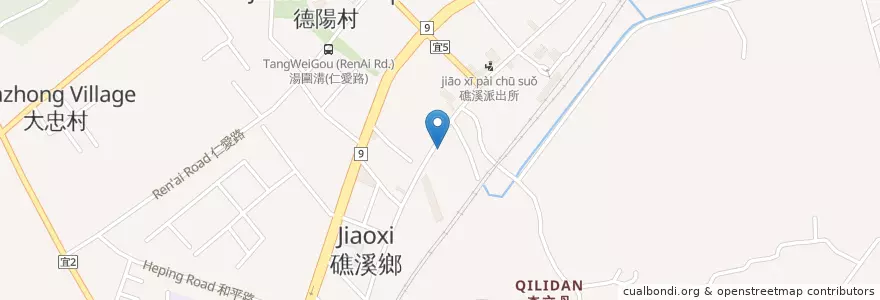 Mapa de ubicacion de 和壽司 en Taiwan, 臺灣省, 宜蘭縣, 礁溪鄉.