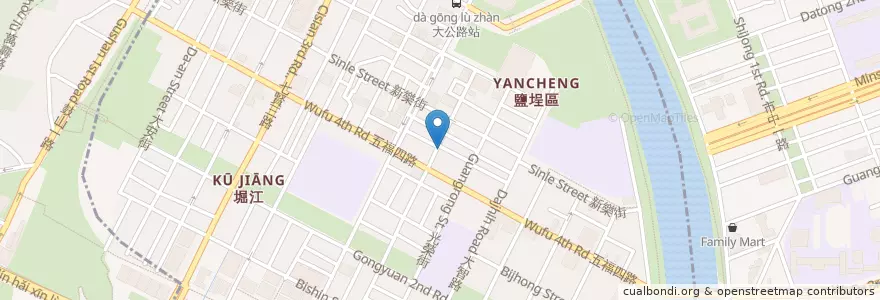 Mapa de ubicacion de 安順早午餐 en تايوان, كاوهسيونغ, 鹽埕區.