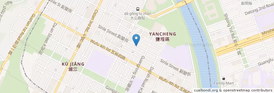 Mapa de ubicacion de 謝老師升學文理補習班 en 타이완, 가오슝시, 옌청구.