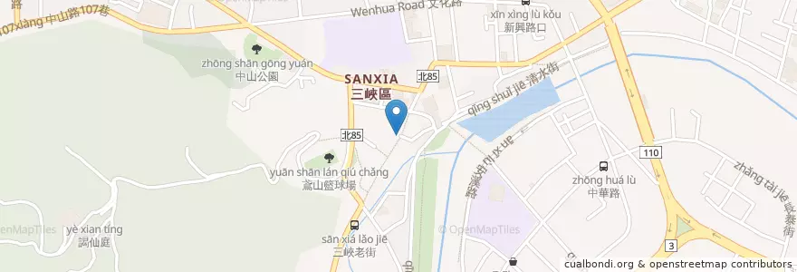 Mapa de ubicacion de 三峽興隆宮 en Taiwan, New Taipei, Sanxia District.