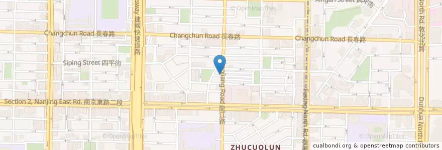 Mapa de ubicacion de 周胖子餃子館 en 타이완, 신베이 시, 타이베이시, 중산 구.