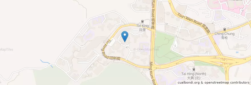 Mapa de ubicacion de 田景邨停車場 Tin King Estate Car Park en China, Hong Kong, Guangdong, Wilayah Baru, 屯門區 Tuen Mun District.