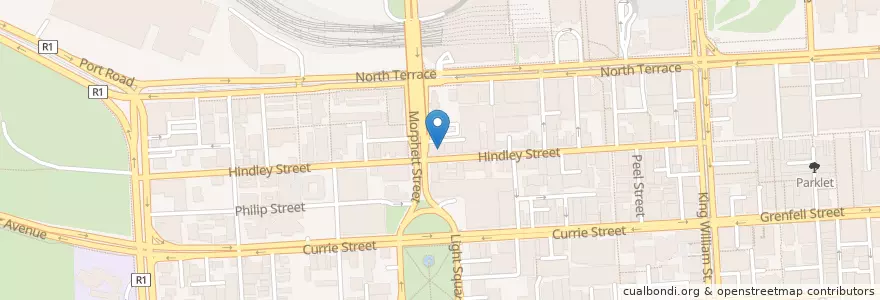 Mapa de ubicacion de Rosemont Hotel en أستراليا, جنوب أستراليا, Adelaide, Adelaide City Council.