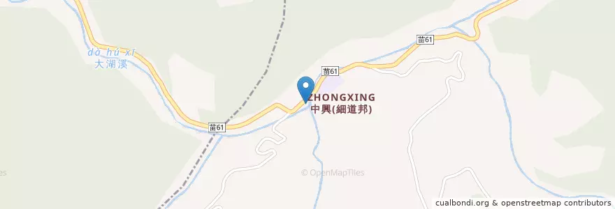 Mapa de ubicacion de 中興派出所 en تایوان, 臺灣省, 苗栗縣, 泰安鄉.