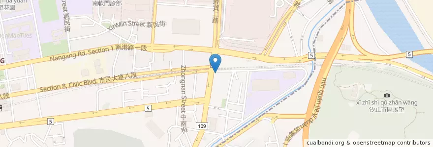 Mapa de ubicacion de 南港牙醫 en 臺灣, 新北市, 臺北市, 南港區.
