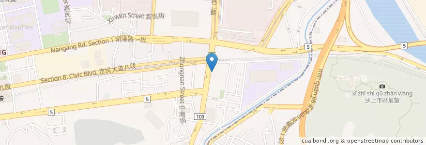 Mapa de ubicacion de 南港康復之家 en Taïwan, Nouveau Taipei, Taipei, District De Nangang.