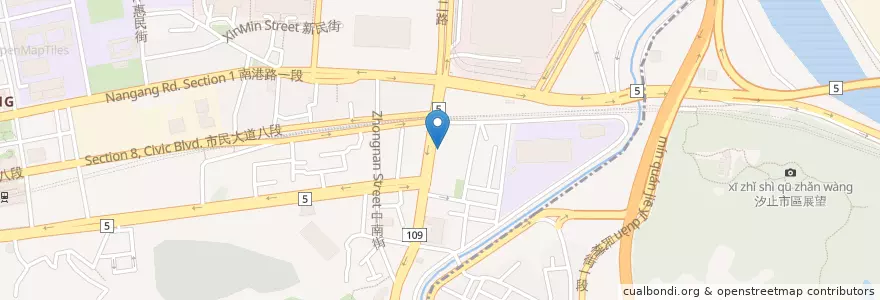 Mapa de ubicacion de 翰林中醫 en Taiwan, 新北市, Taipé, 南港區.