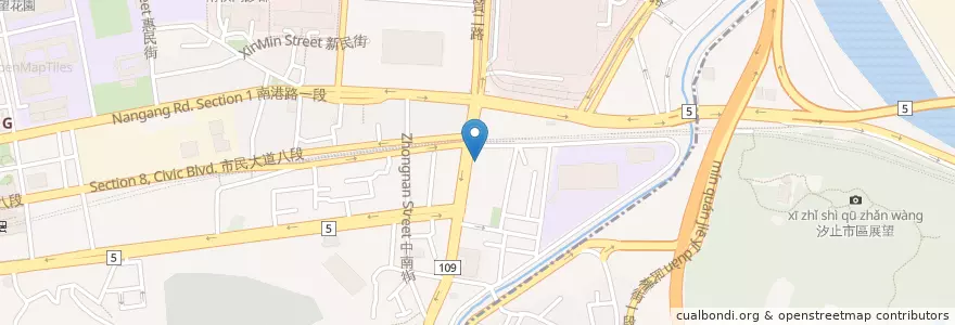 Mapa de ubicacion de 健園藥局 en Tayvan, 新北市, Taipei, 南港區.