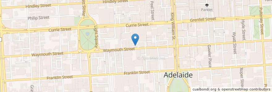 Mapa de ubicacion de Union Hotel en Australië, Zuid-Australië, Adelaide, Adelaide City Council.