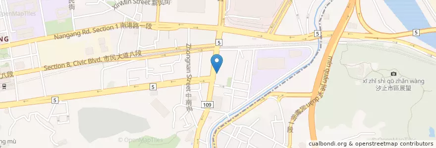 Mapa de ubicacion de 海角47號熱炒99 en 臺灣, 新北市, 臺北市, 南港區.