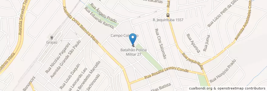 Mapa de ubicacion de Batalhão Polícia Militar 27 en Brasil, Región Sudeste, San Pablo, Região Geográfica Intermediária De São Paulo, Região Metropolitana De São Paulo, Região Imediata De São Paulo, San Pablo.
