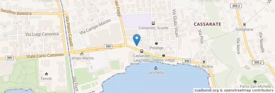 Mapa de ubicacion de Pane e Zucchero en Suíça, Tessino, Distretto Di Lugano, Lugano.