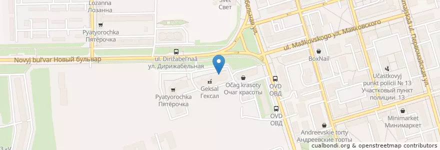 Mapa de ubicacion de Sberbank en Russia, Central Federal District, Moscow Oblast, Dolgoprudny.
