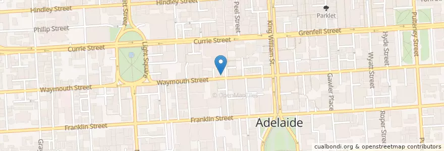 Mapa de ubicacion de BOQ en Австралия, Южная Австралия, Adelaide, Adelaide City Council.