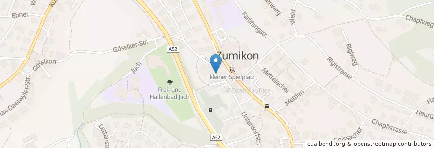 Mapa de ubicacion de Bibliothek Zumikon en 스위스, 취리히, Bezirk Meilen, Zumikon.