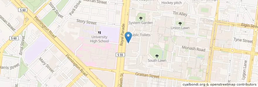 Mapa de ubicacion de Dr.DAX Kitchen en Australie, Victoria, City Of Melbourne.