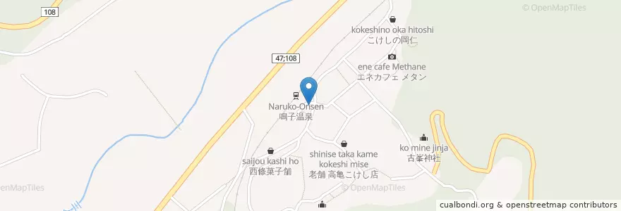 Mapa de ubicacion de 七十七銀行 en 日本, 宫城县, 大崎市.