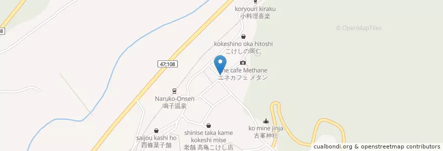 Mapa de ubicacion de 中華料理 鳴子飯店 en Japonya, 宮城県, 大崎市.