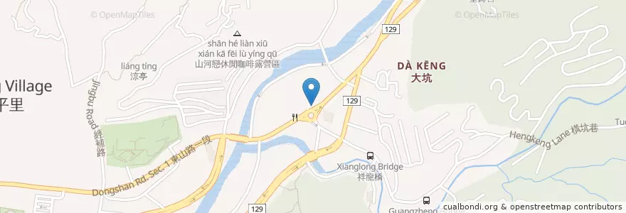 Mapa de ubicacion de 台中市農會大坑分部 en Тайвань, Тайчжун, 北屯區.
