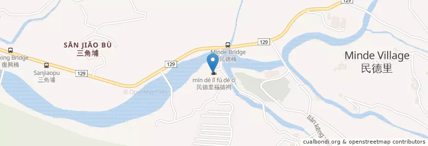 Mapa de ubicacion de 民德里福德祠 en 臺灣, 臺中市, 北屯區.