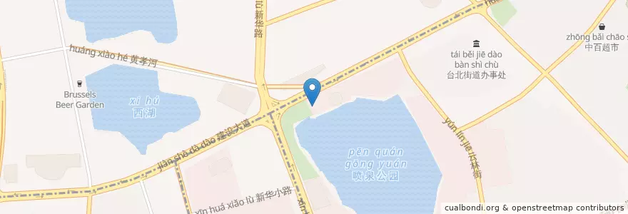 Mapa de ubicacion de 四季恋餐厅 en China, Hubei, Wuhan, Jiang'an, 台北街道.