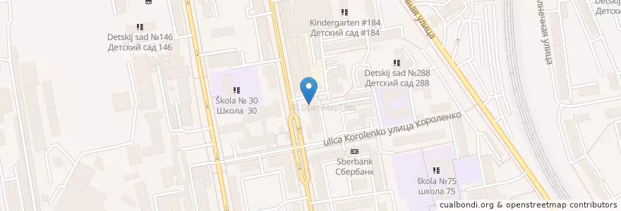 Mapa de ubicacion de Ортопедия en ロシア, ウラル連邦管区, スヴェルドロフスク州, エカテリンブルク管区.
