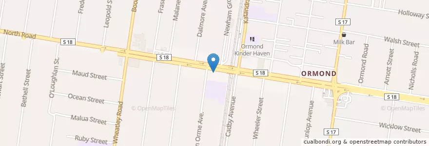 Mapa de ubicacion de Trihonder en Australia, Victoria, City Of Glen Eira.