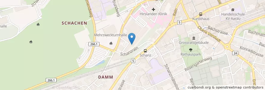 Mapa de ubicacion de Cookuk en Suíça, Aargau, Bezirk Aarau, Aarau.