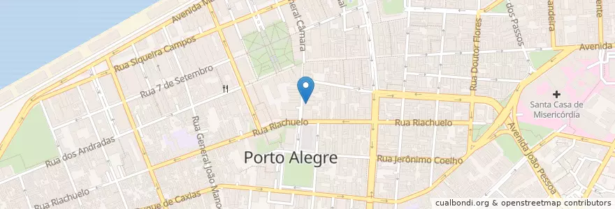 Mapa de ubicacion de CineBancários en 브라질, 남부지방, 히우그란지두술, Região Metropolitana De Porto Alegre, Região Geográfica Intermediária De Porto Alegre, Região Geográfica Imediata De Porto Alegre, 포르투알레그리.