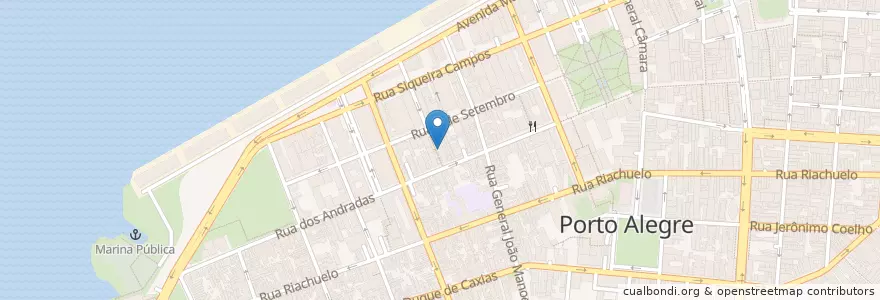 Mapa de ubicacion de Sala Eduardo Hirtz en Brasil, Região Sul, Rio Grande Do Sul, Região Metropolitana De Porto Alegre, Região Geográfica Intermediária De Porto Alegre, Região Geográfica Imediata De Porto Alegre, Porto Alegre.