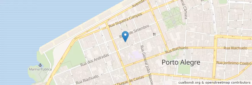 Mapa de ubicacion de Sala Paulo Amorim en ブラジル, 南部地域, リオグランデ・ド・スル, Região Metropolitana De Porto Alegre, Região Geográfica Intermediária De Porto Alegre, Região Geográfica Imediata De Porto Alegre, ポルト・アレグレ.