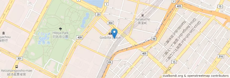 Mapa de ubicacion de 三田製麺所 en Japonya, 東京都, 千代田区.