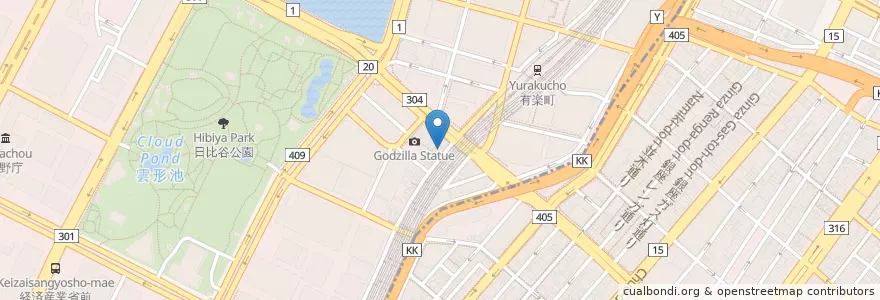 Mapa de ubicacion de 珈琲館 紅鹿舎 en اليابان, 東京都, 千代田区.