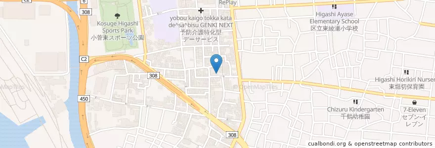 Mapa de ubicacion de 久保島医院 en 日本, 东京都/東京都, 葛飾区.