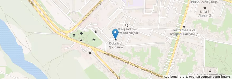 Mapa de ubicacion de Добрячок en Russie, District Fédéral Central, Oblast De Koursk, Курский Район, Городской Округ Курск.