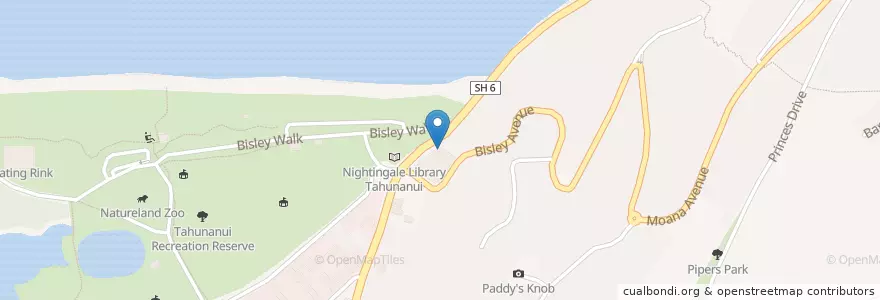 Mapa de ubicacion de The Sands en New Zealand / Aotearoa, Nelson.