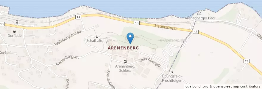 Mapa de ubicacion de Eremitage en スイス, Thurgau, Bezirk Kreuzlingen, Salenstein.