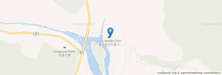 Mapa de ubicacion de 풍계회관 en كوريا الجنوبية, 경상남도, 거창군.