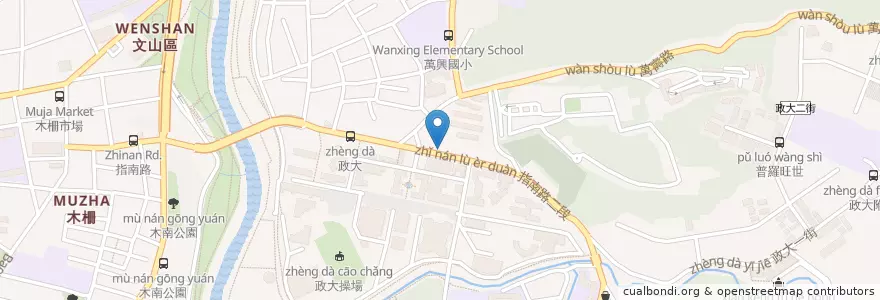 Mapa de ubicacion de 聯合醫院政大門診部 en 타이완, 신베이 시, 타이베이시, 원산 구.