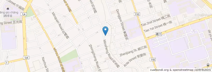 Mapa de ubicacion de 台灣基督長老教會桃園教會 en Taiwan, Taoyuan, Taoyuan District.