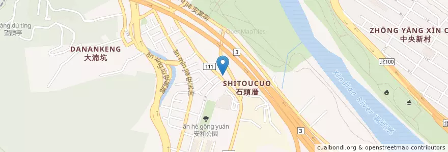 Mapa de ubicacion de 台灣中油 en 臺灣, 新北市, 新店區.