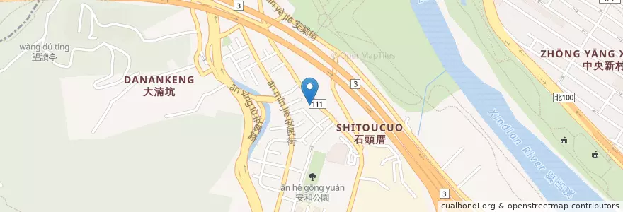 Mapa de ubicacion de 高家餃子麵食館 en 타이완, 신베이 시, 신뎬 구.