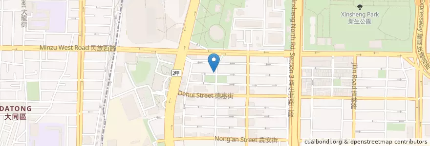 Mapa de ubicacion de 美而美早餐店 en 臺灣, 新北市, 臺北市.