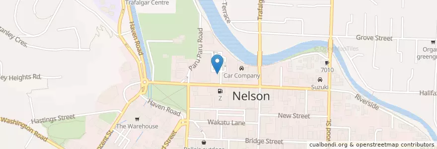 Mapa de ubicacion de Apex Car Rental en Nueva Zelanda, Nelson.