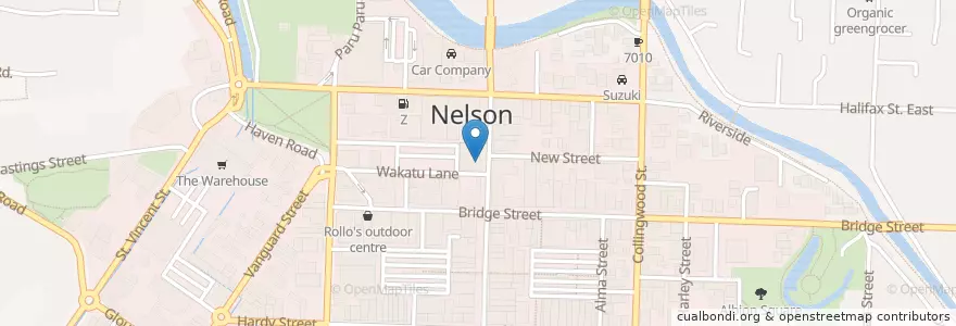 Mapa de ubicacion de SNZCU en 新西兰, Nelson.