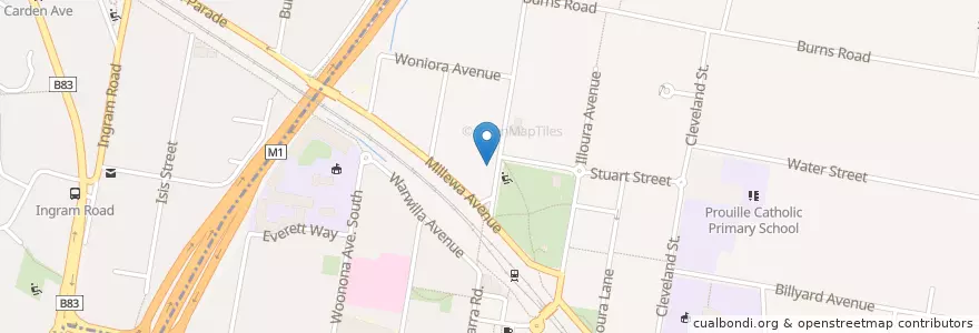 Mapa de ubicacion de Cafe Patina en Austrália, Nova Gales Do Sul, Sydney, Ku-Ring-Gai Council.