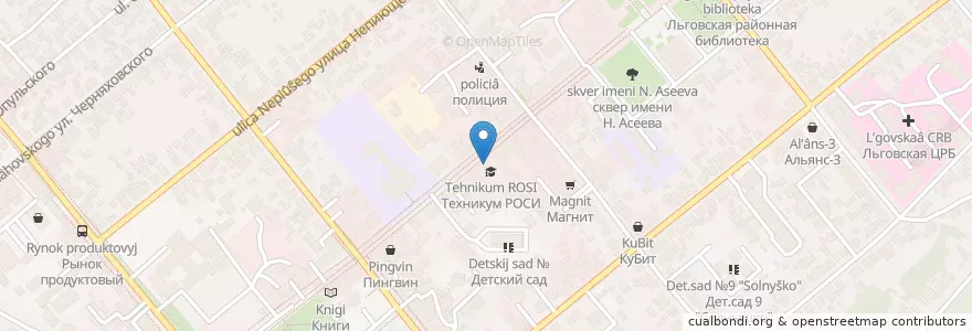 Mapa de ubicacion de Аптека №21 en Rusland, Centraal Federaal District, Oblast Koersk, Льговский Район, Городской Округ Льгов.