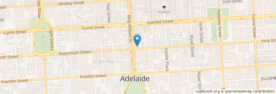 Mapa de ubicacion de Little India en 오스트레일리아, South Australia, Adelaide, Adelaide City Council.