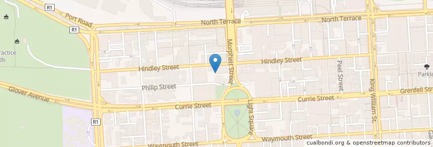 Mapa de ubicacion de Higher Ground en 澳大利亚, 南澳大利亚州, Adelaide, Adelaide City Council.